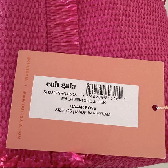 Cult Gaia Malfi Mini Fringe Straw Shoulder Bag - Picture 3 of 9